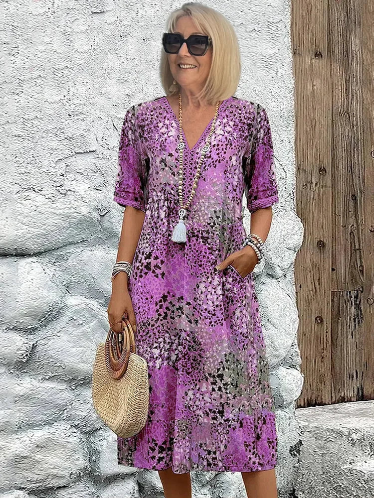 SANDRA – STATEMENT PRINT MIDI DRESS