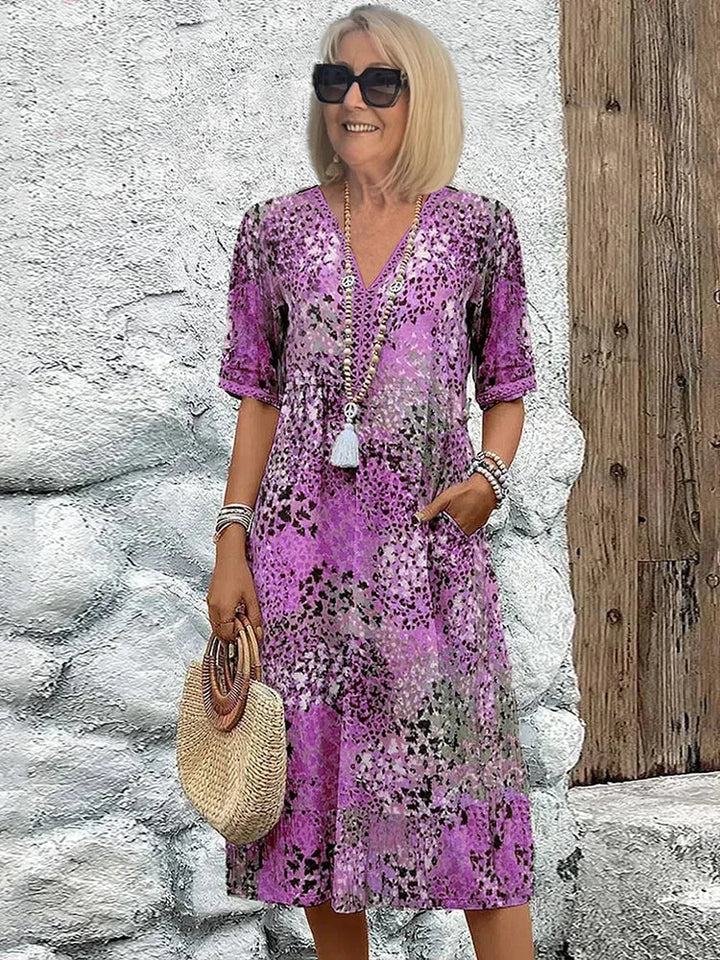 SANDRA – STATEMENT PRINT MIDI DRESS