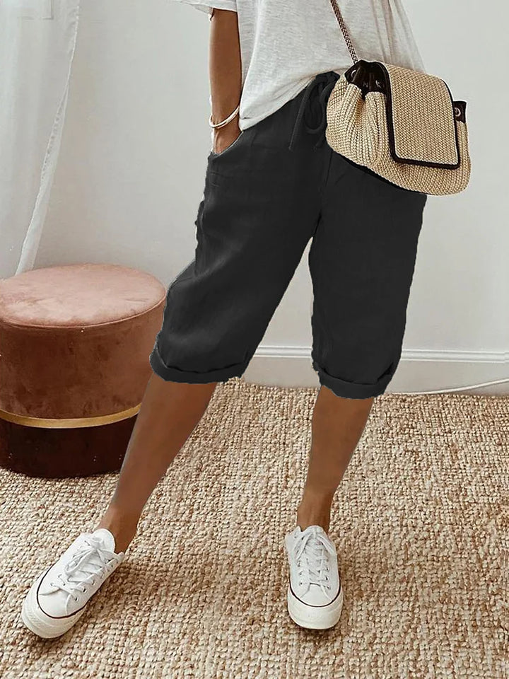 MAE – LIGHT COTTON-LINEN SHORTS