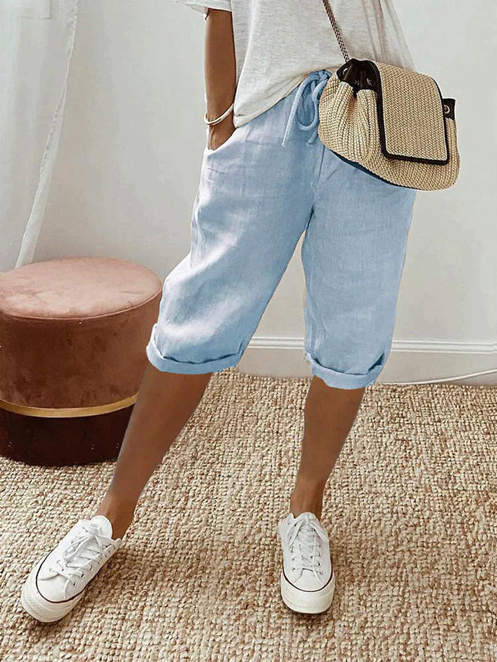 MAE – LIGHT COTTON-LINEN SHORTS