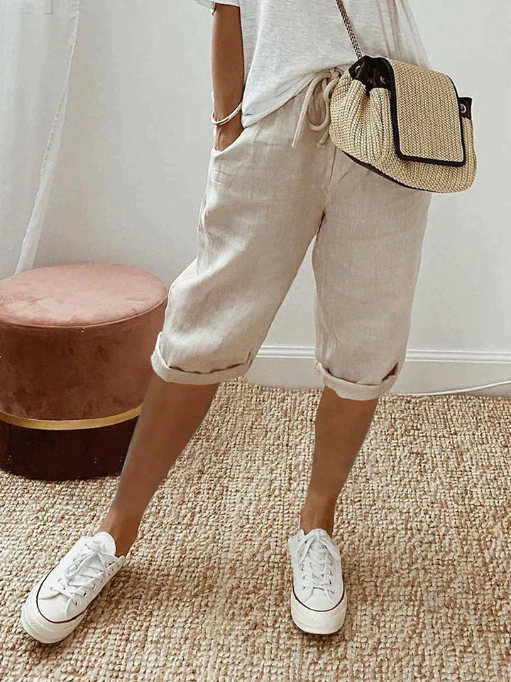 MAE – LIGHT COTTON-LINEN SHORTS
